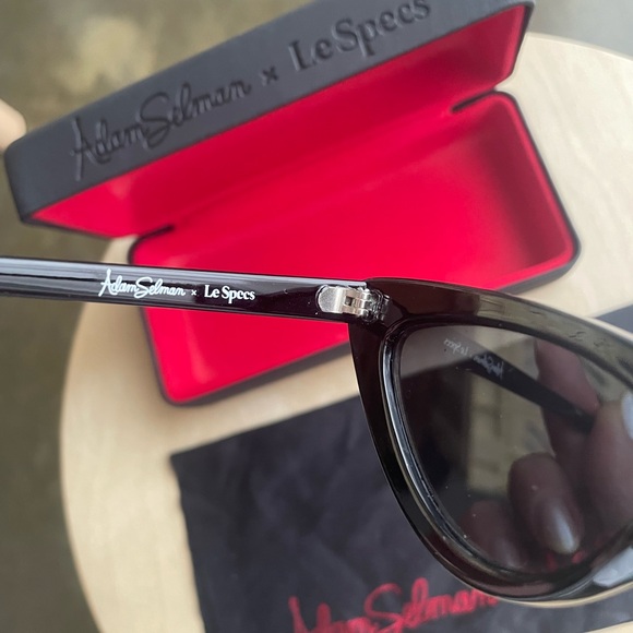 Adam Selman X Le Specs The Last Lolita Black Cat-Eye Sunglasses - Picture 3 of 6